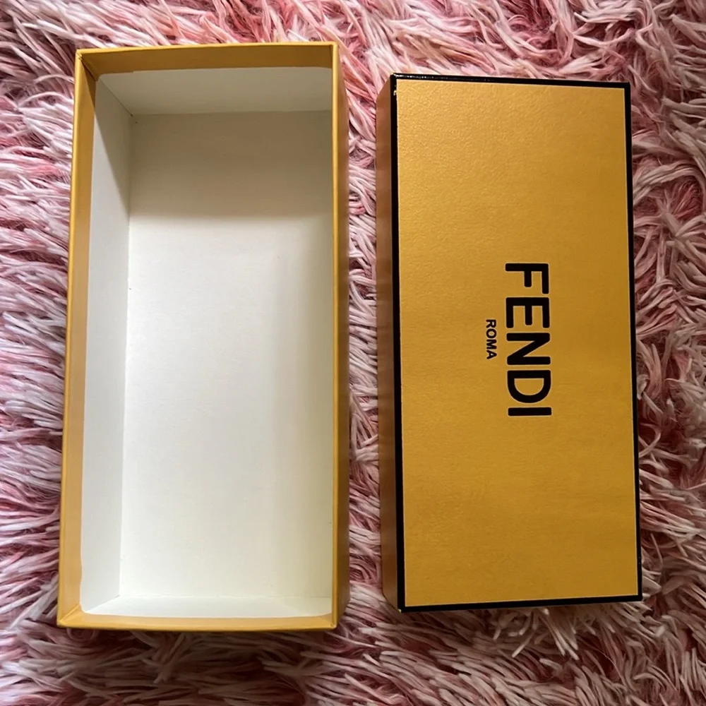 Fendi Roma Yellow Black Empty Sunglasses Box New